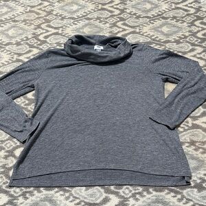 Old Navy Charcoal Long Sleeve Cowl Top